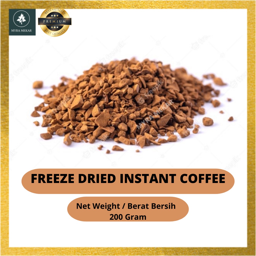 Myra Mekar GOLD Freeze Dried Instant Coffee 200 g Freeze Dried Water