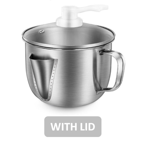 🌹[Local Seller] EXTRA GIFT DELETE OK NEWVIPPIE Stainless Steel Oil Soup Filter Separator Cup 1000ml Oil Filter Cup Isol