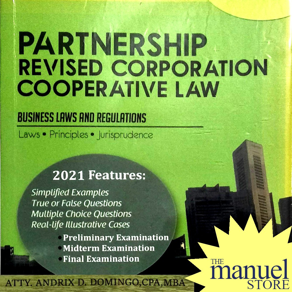 Featured image of Domingo (2021) - Partnership, Corporation Code, Cooperative Law - by Andrix - Business & Regulation
