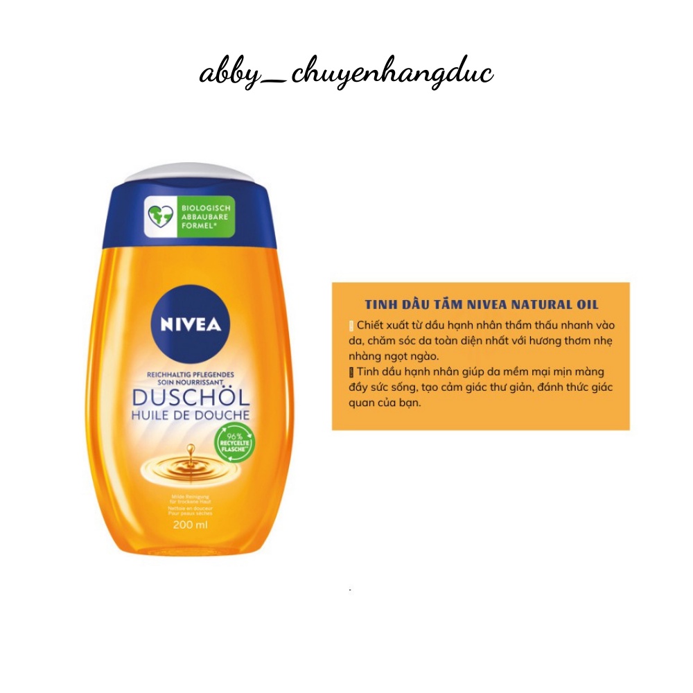 Nivea Dusch Ol German Shower Oil 200ml Shopee Malaysia