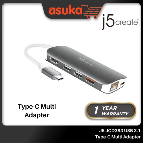 J5 JCD383 USB 3.1 Type-C Multi Adapter