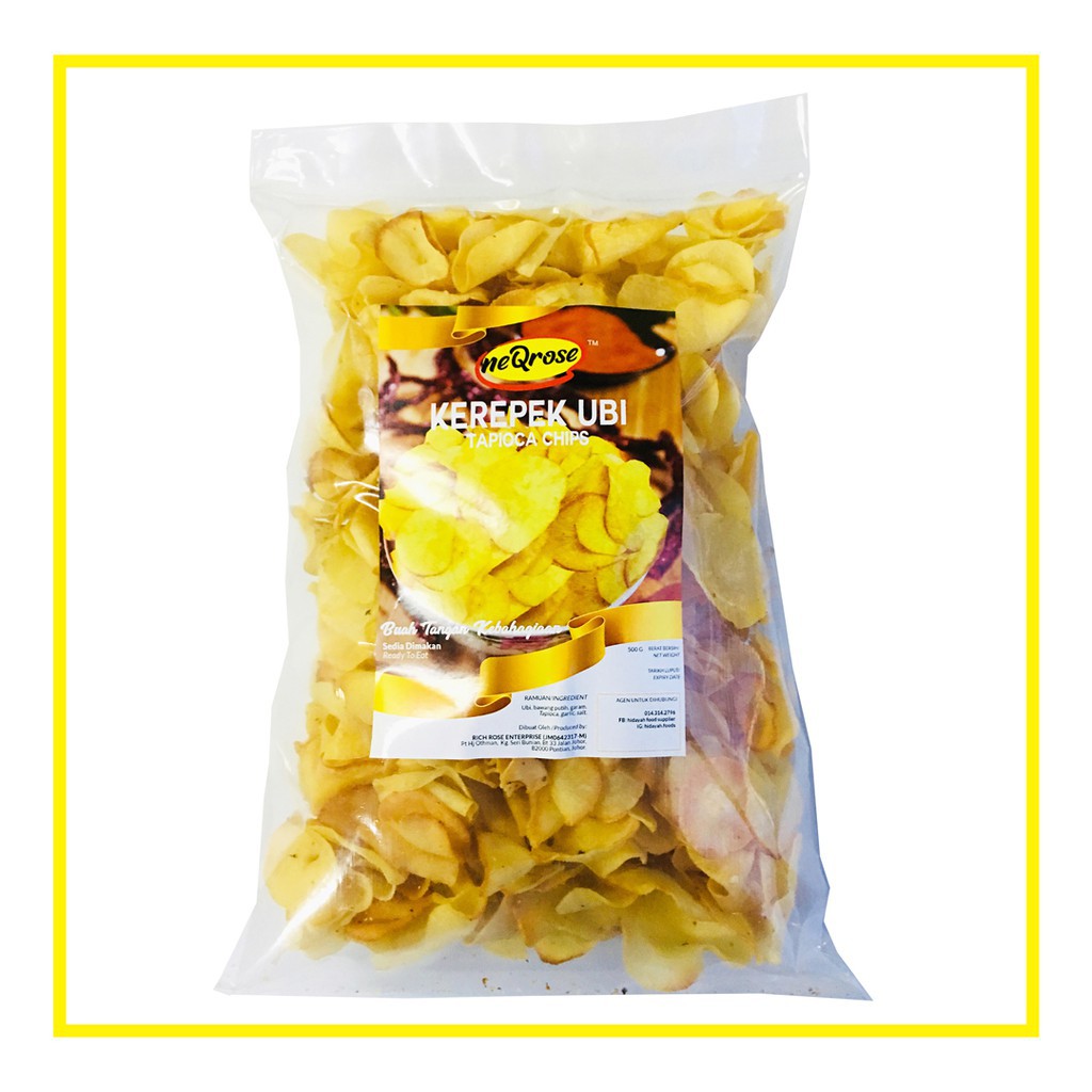 [MEOW] 500g Kerepek Ubi Original Masin Rangup, Produk NEQROSE | Shopee ...