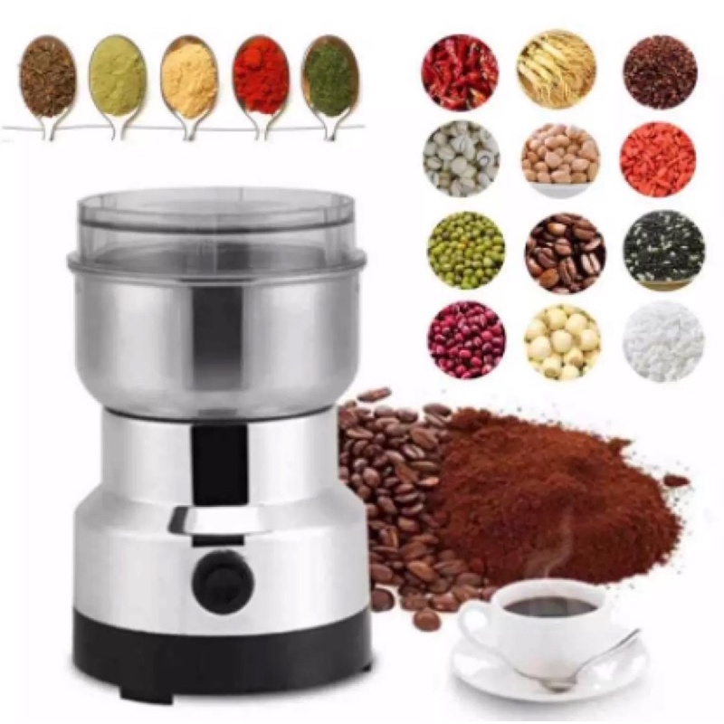 Electric Stainless Steel Coffee Grinder Blender Coffee Bean Nuts Grains Herbs Spice Pengisar Kopi Elektrik