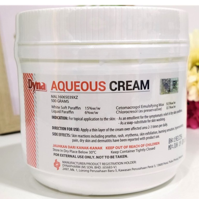 white aqueous cream