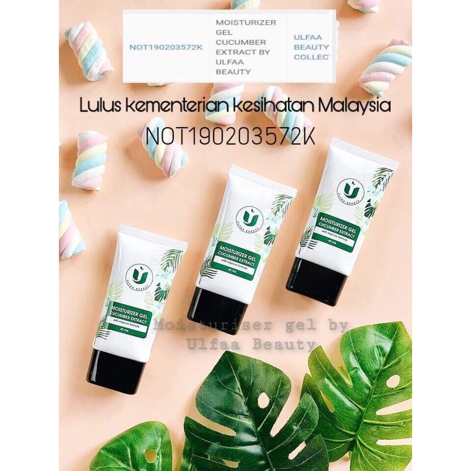 Original Moisturizer Gel Cucumber Ulfaa Beauty Shopee Malaysia