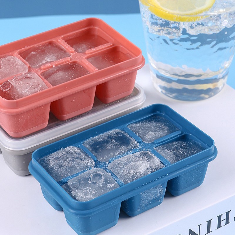 6 Grids Ice Cube Maker Silicone Mold For Ice Candy Cake Pudding/Square Shape Chocolate Molds Easy Release