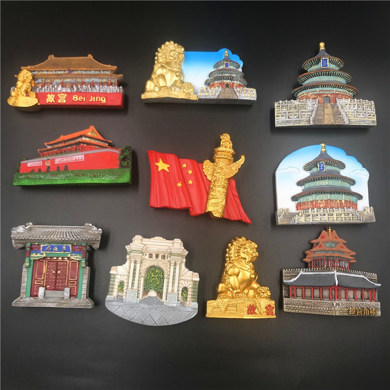 Beijing Great Wall Forbidden City Temple of Heaven Fridge Magnet 3D Famous Chinese Tourist Souvenir Refrigerator Sticker