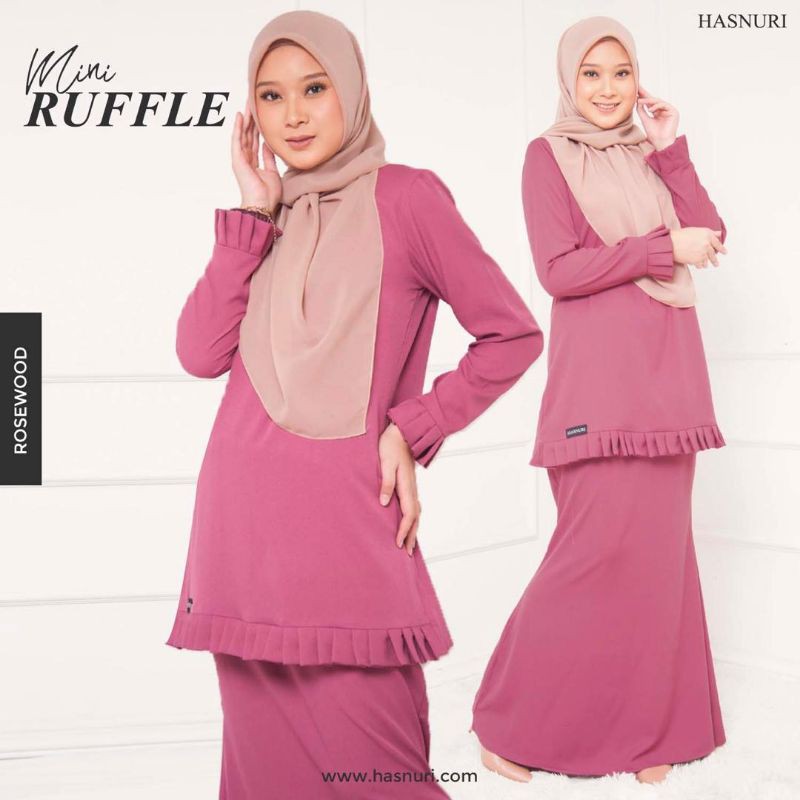 Hasnuri Mini Ruffle Baju Kurung Moden Exclusive Baju Raya 2021 Shopee Malaysia