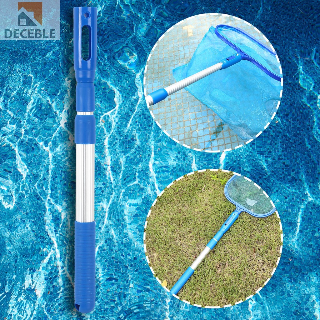 Durable Purpose Deceble Telescopic Swimming Pool Pole 3-Section Rod Skimmer Net Cleaning Quality Essential