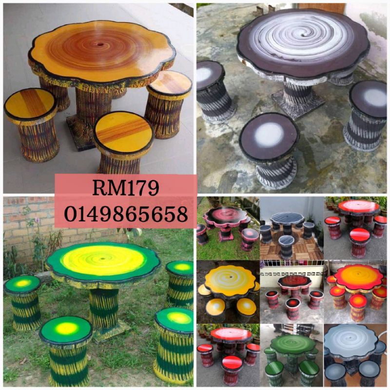 kerusi meja batu bulat murah KELANTAN!! ODER WASAP /0149865658 | Shopee