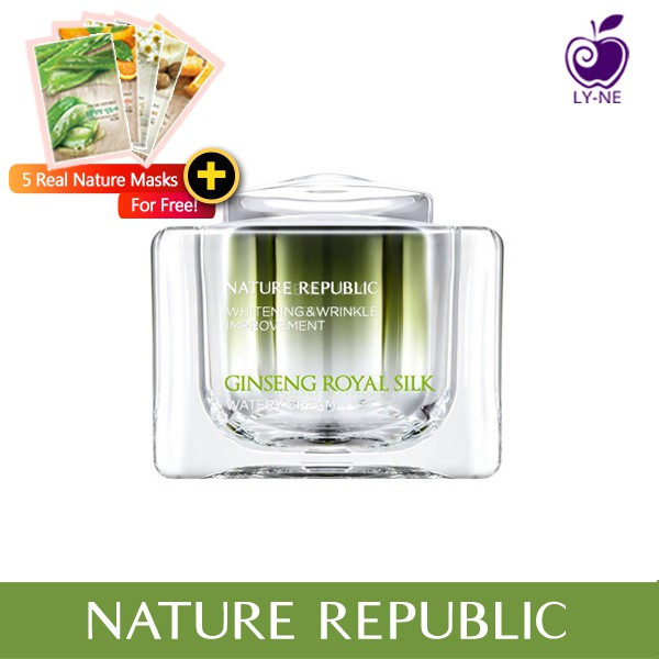 Nature Republic Ginseng Royal Watery Cream (60g) / Freebie (Nature Republic Facial Mask 5pcs) | Shopee Malaysia