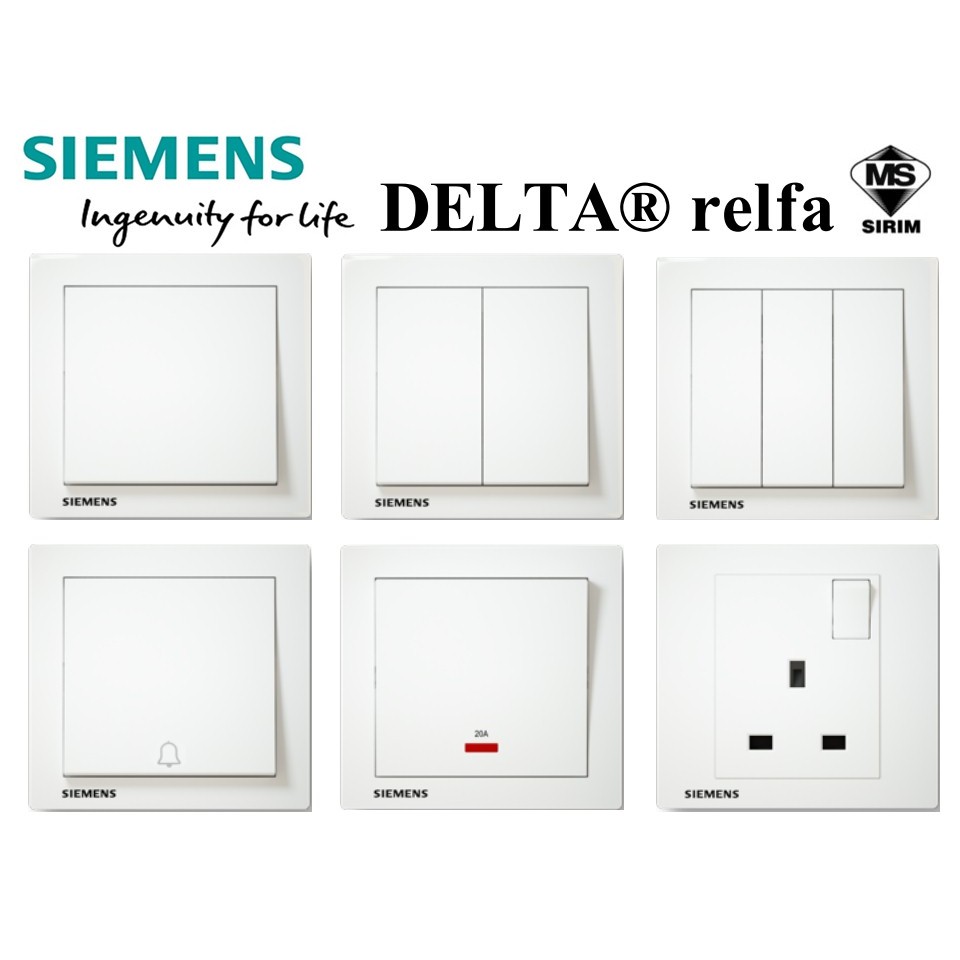 Siemens Delta® Relfa Series Switches & Socket Outlet (SIRIM APPROVED