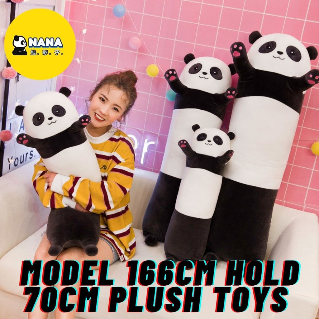 90CM Panda Long Bolster Plushies Comfy For Easy Sleeping Super Soft Toys Plushies Long Stuffed Toys