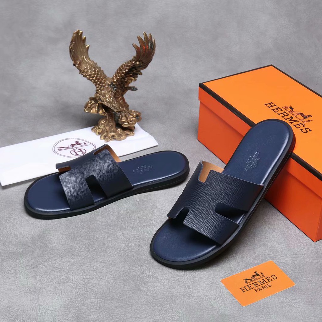 hermes slippers man