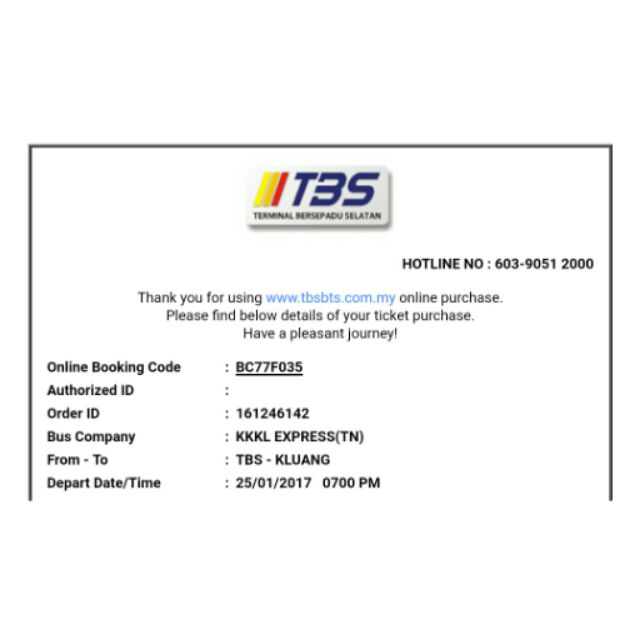 Online ticket tbs bus Bus Tickets
