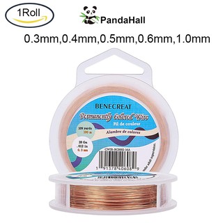 Rose Gold Pandahall 60 Feet Tarnish Resistant Copper Wire 22 Gauge Jewelry Beading Craft Wire for Jewelry Making 