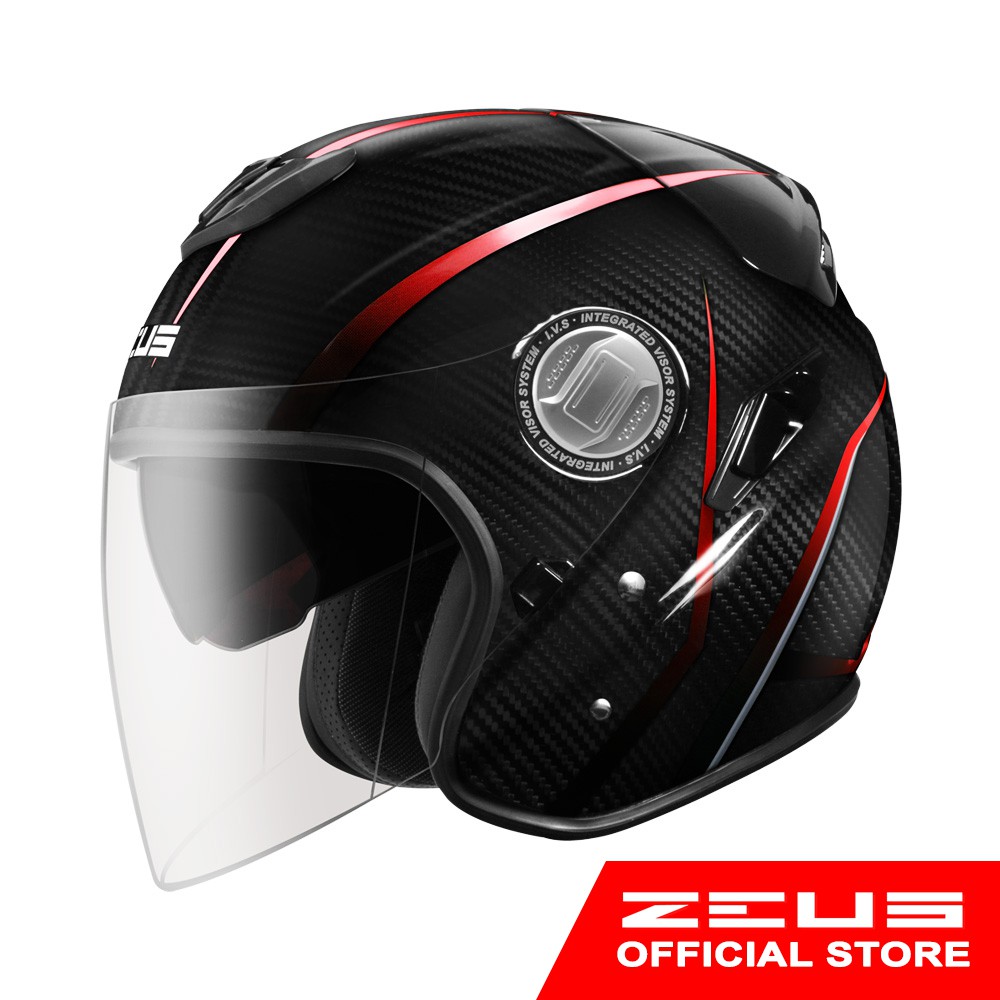 ZEUS HELMETS ZS-608 CARBON FIBER OPEN FACE HELMETS