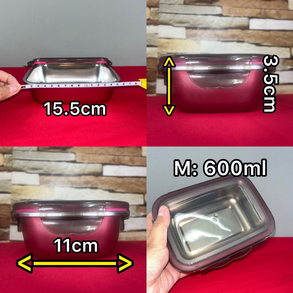 [Kingsman] MicrowaveFree 304 Stainless Steel Thermal Insulated Bento