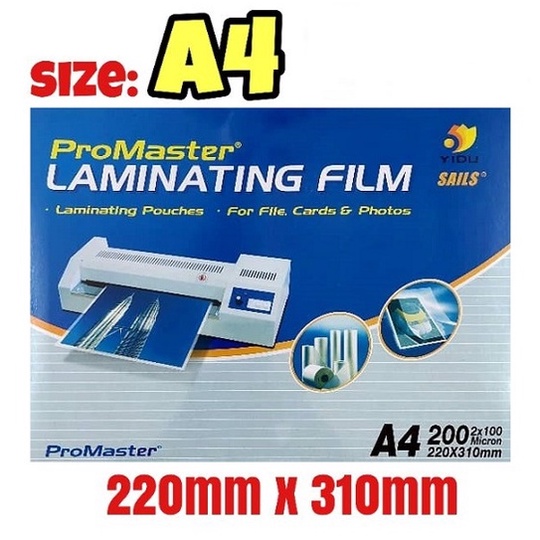 Plastik Laminate A4 PROMASTER Kertas Laminate Film A4 Laminating Film Laminating A4 Film