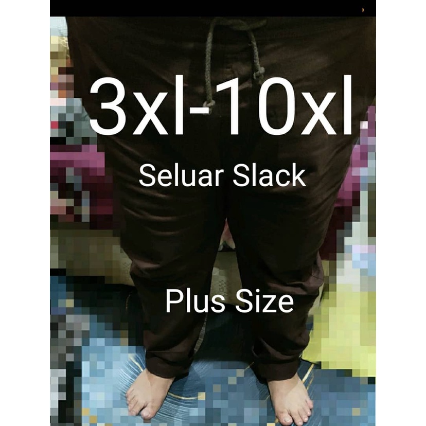 (3xl-10xl)SLACK Pants Plus Size Unisex (Ready Stock).Seluar Saiz Besar Lelaki/Perempuan SLACK Long Pants Men Big Size