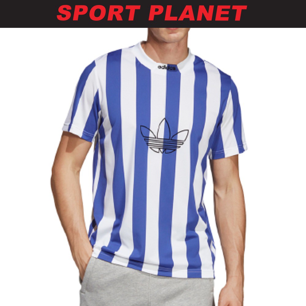 Bunga Men Ply Striped Short Sleeve Jersey Tee Shirt Baju Lelaki (DU8527) Sport Planet 24-9 | Shopee Malaysia