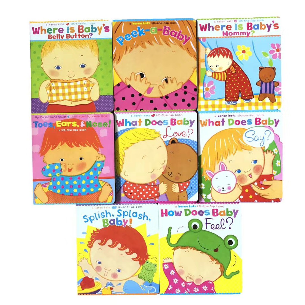 Karen Katz Collection Classic Lift-the-Flap 8 board books set | Shopee ...