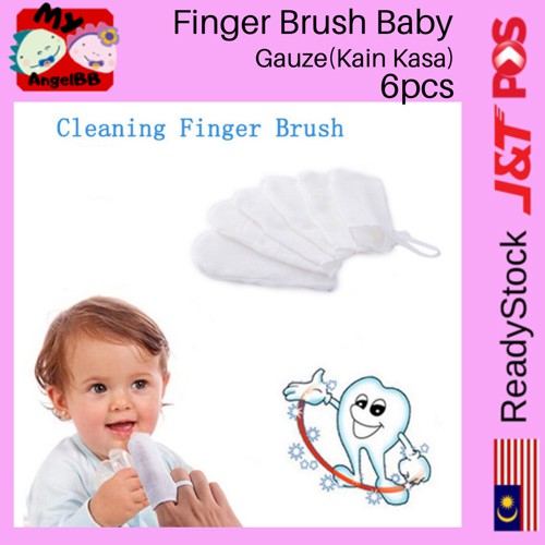 6PCS Baby Mouth Wipes Cleaning Gauze Tooth Oral Brush Infant Finger