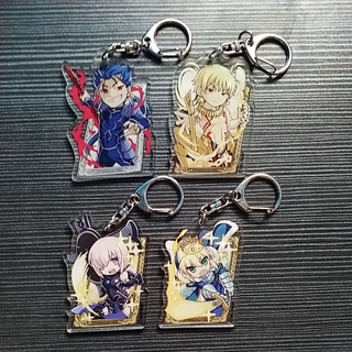Anime Fate/Grand Order FGO Saber rubber Keychain Key Ring Straps Rare cosplay 