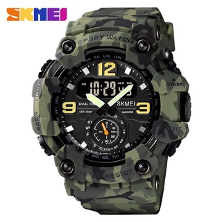 Image of SKMEI Men Sports Shock Watch 3Time Chrono Alarm Date Week Display LED Light Digital Big Dial Military Men Sports Watches