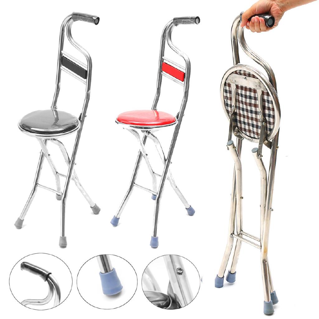Elderly walking stick chair elderly walking stick stick stool folding