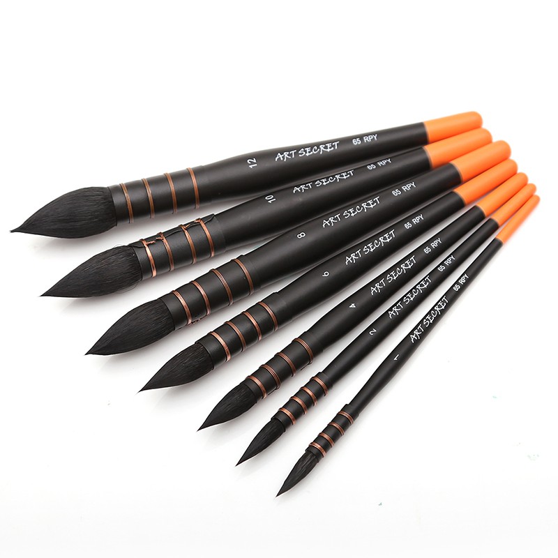 Art Secret Watercolor Paint Brushes Horse Hair & Squirrel Hair Art Brush Gouache | Shopee Malaysia
