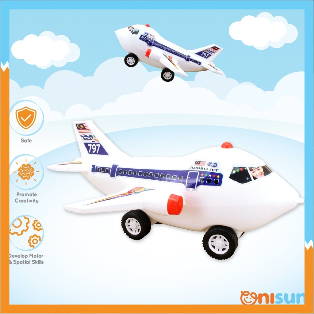 Jumbo Aeroplane Jet Pull & Push Toy