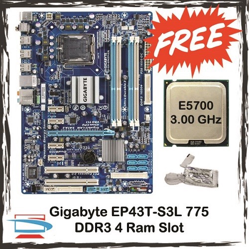 Gigabyte GA-EP43T-S3L Socket 775 DDR3 P43 Motherboard EP43T-S3L