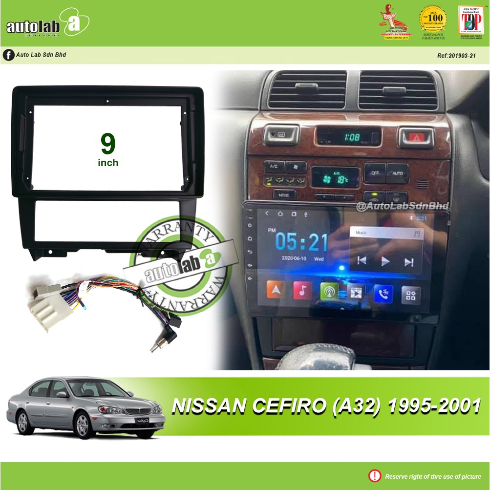Android Player Casing 9" Nissan Cefiro A32 1995-2001( with Socket Nissan CB-12)
