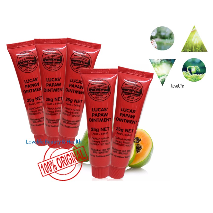 Lucas Papaw Ointment Tube 25gx 5Tube MAL PACK [ORIGINAL IMPORTED FROM