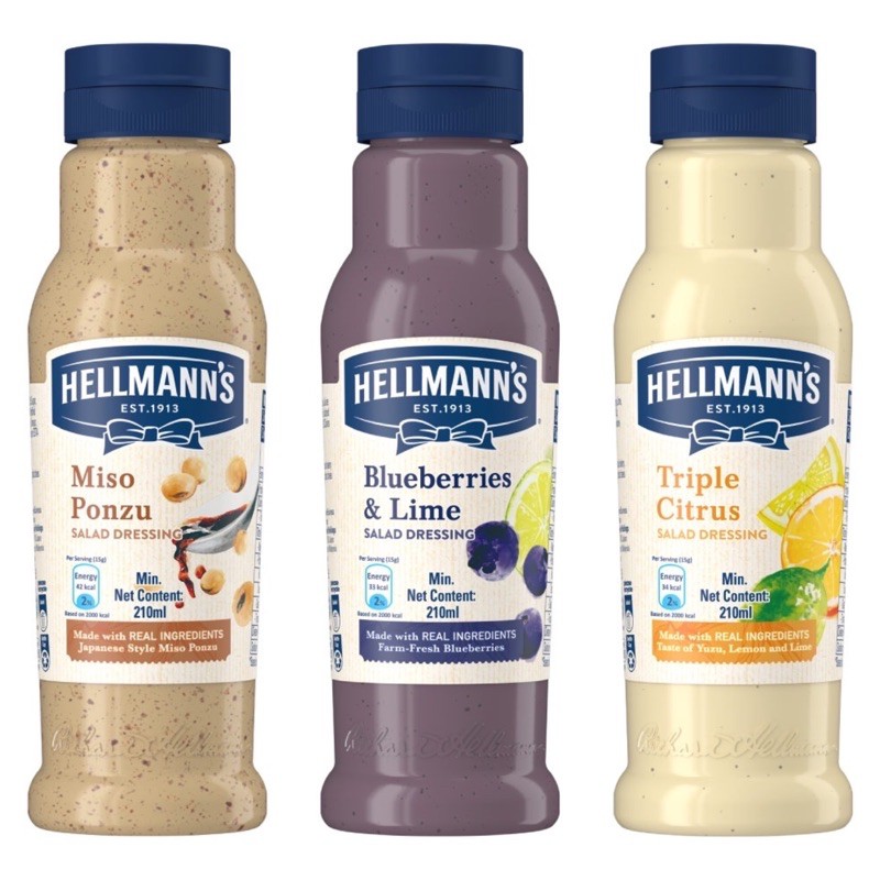 Hellmann’s Salad Dressing Sauce Flavour Blueberries & Lime / Triple