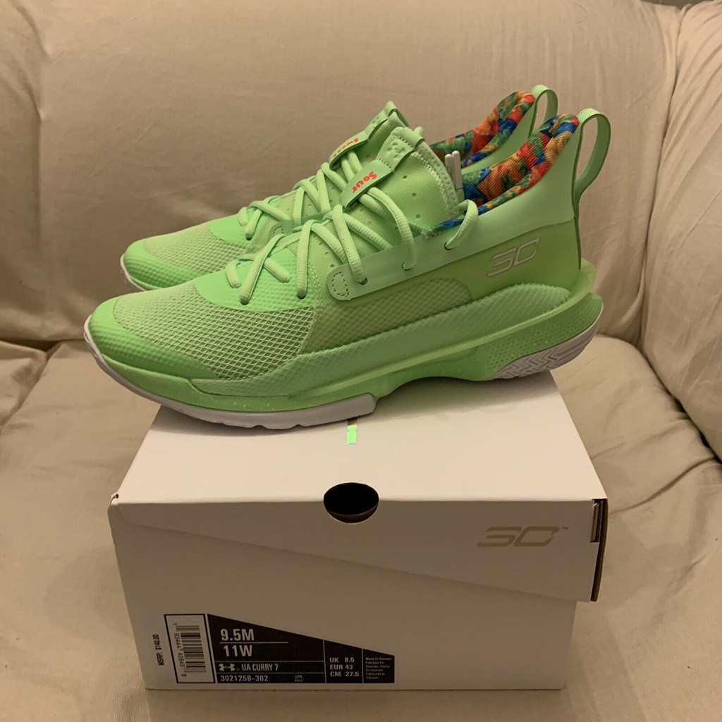 under armour curry 7 sour patch green