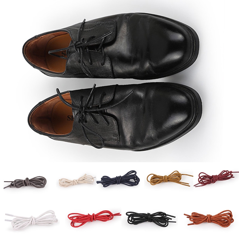 Round Waxed Dress Shoelaces Leather Shoes Strings Boot Sport Shoe Laces