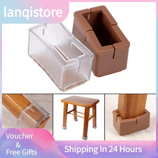 8pcs/set  Chair Legs Cover Rectangle Furniture Protector Rubber Sole PVC Chears 