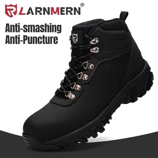 LARNMERN Mens Work Safety Boots Construction Protective Footwear Anti-smashing Anti-puncture Reflective Protective Boots