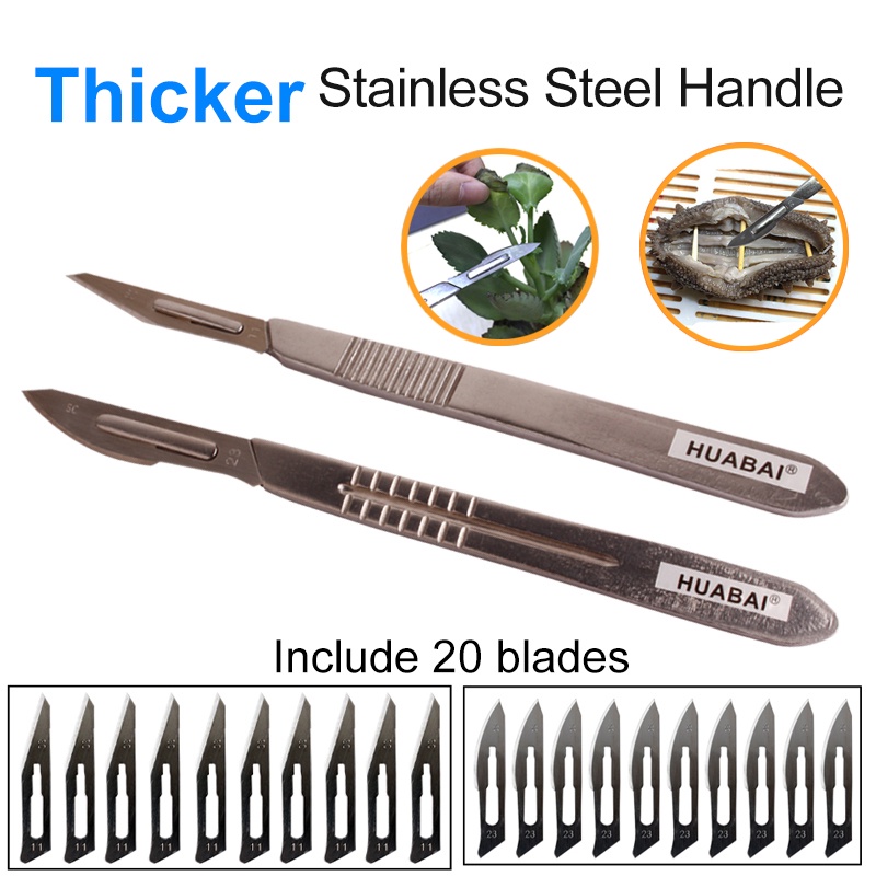11 23 Scalpel Set Carbon Steel Blades Surgical Knife Blades Carving