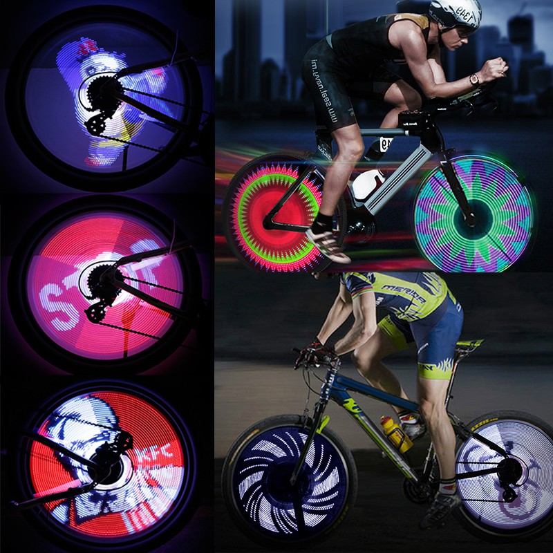 64 rgb led rechargeable diy wheel light