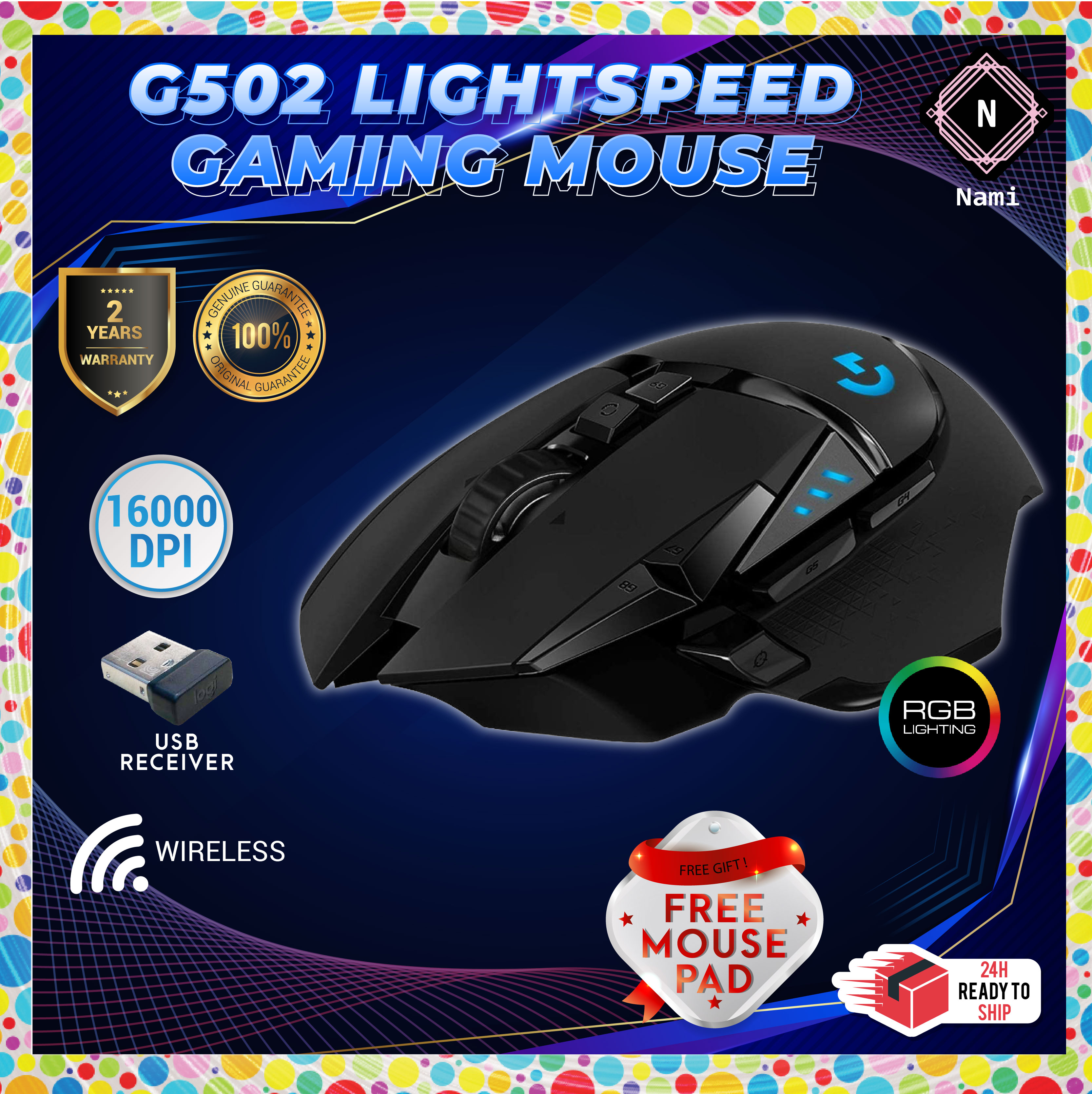 Logitech G502 LIGHTSPEED Wireless Gaming Mouse Shopee Malaysia
