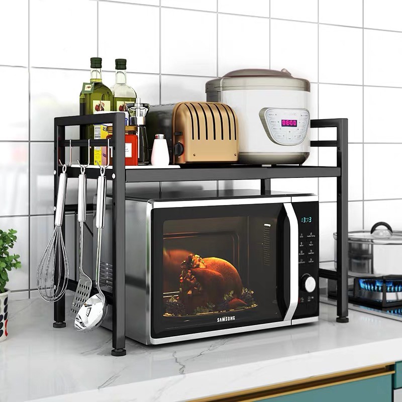 2 Layer Microwave Oven Rack Kitchen Rack Storage Rak Oven Betingkat