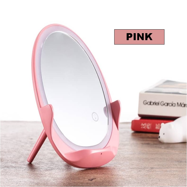 🌹[Local Seller] EXTRA GIFT DELETE OK NEWVIPPIE 2 In 1 Wireless Phone Charging Makeup Mirror With Lamp 3 Mode LED Light 