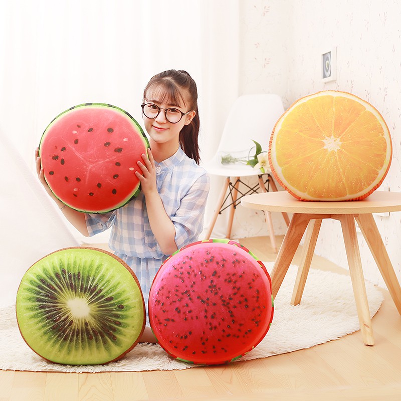 3d Fruit Shaped Pillow Seat Cushion Sofa Pillow Plush Toy Shopee