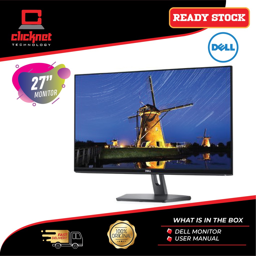 Dell SE2719HR 27" Full HD IPS 75Hz Monitor (HDMI, VGA, 3Yrs) Shopee