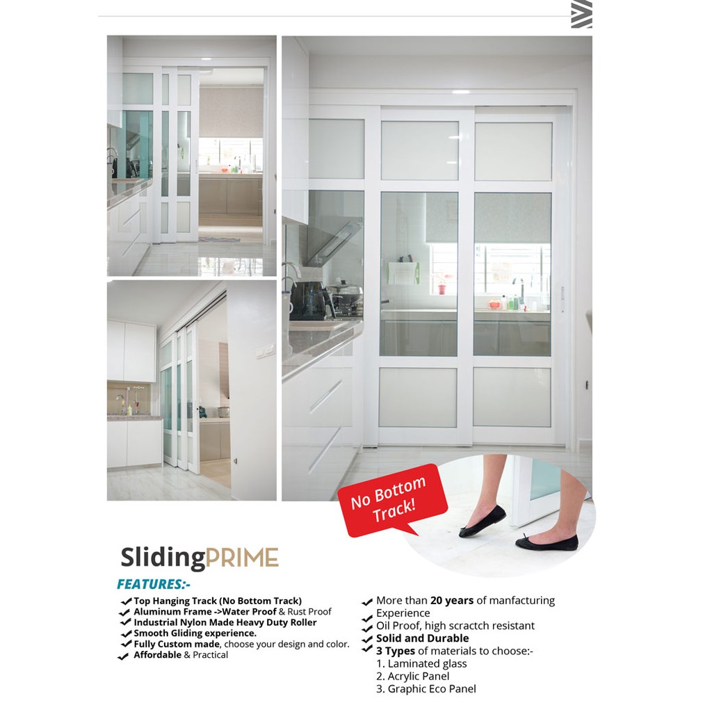 Pre Order Only Sliding Door Kitchen Door Pintu Dapur Hanging Door Sliding Glass Door Pintu Gelangsar Shopee Malaysia