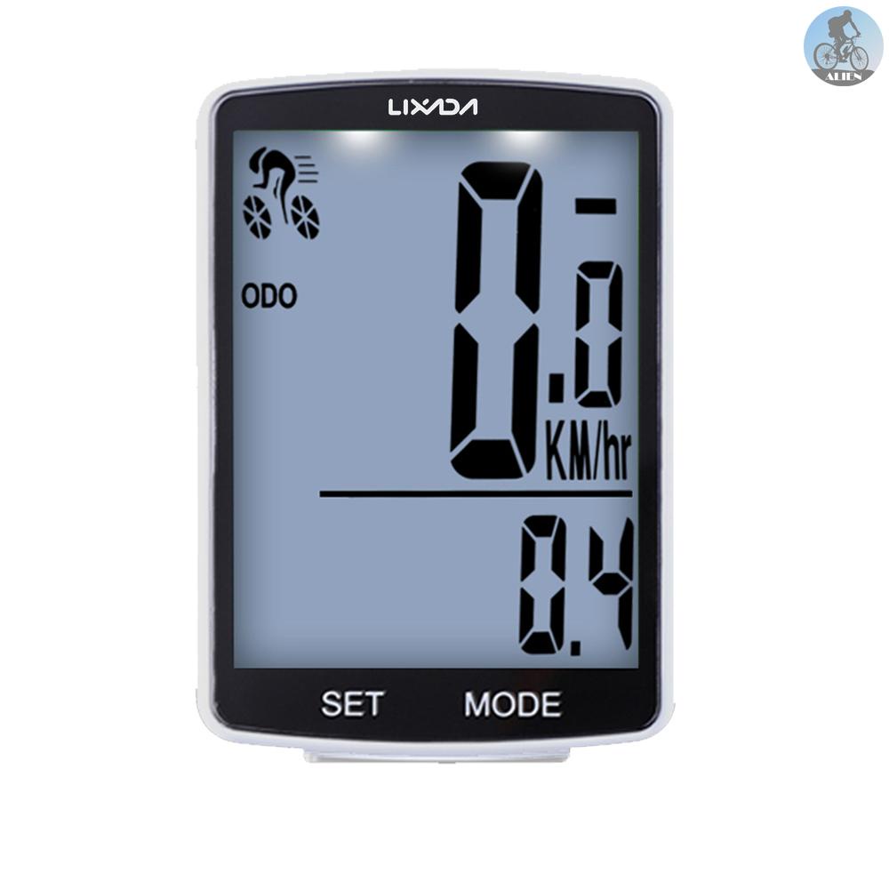 LIXADA Wireless Bicycle Computer MultiFunction Lcd Screen Mountain