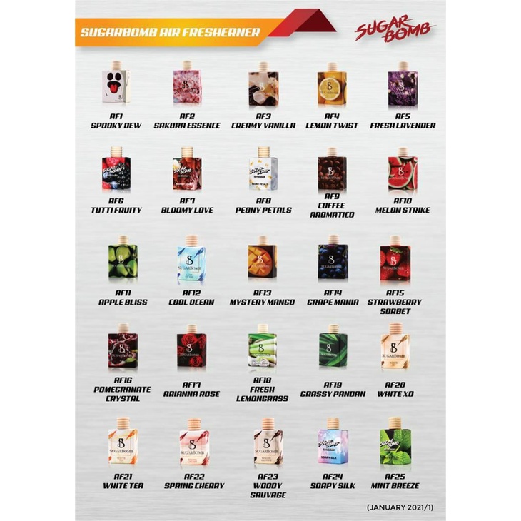 AIR FRESHENER by SUGARBOMB [CAR PERFUME ROOM WARDROBE TOILET